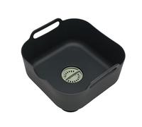 ReBorn - Bassine de vaisselle recyclée - Vaisselle et vidange de cuisine - Grandes poignées de transport - Bouchon intégré - Bec verseur utile - Capacité de 9 litres - Fabriqué en Grande-Bretagne