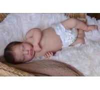 Reborn Bébé Poupée Fille 50CM Réaliste 20" Loulou Couchage Bébé Reborn Fille Silicone Lavable Poupée Reborn De Corps en Vinyle Souple Fait À La Main