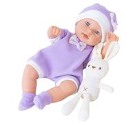 Reborn Enfant Jouet Réaliste Lavable Corps Entier de 30 cm avec Lapin
