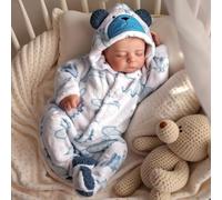 Reborn Poupées Boys 20 Pouce Reborn Bébés Poupées Yeux Fermés Réaliste Dormant Bébé Poupée Bébé Bébé Vrai Bébé Poupées Qui Regarde Réelles Réaliste Bébé Poupée Corps De Tissu