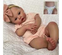 Reborn Reborn Reborn Poupée de bébé réaliste de 45,7 cm en vinyle doux fabriquée à la main
