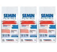 Reboucheur Semin, Enduit de Rebouchage et Lissage en Poudre, Intérieur, Blanc Sac de 5 kg (Lot de 3)