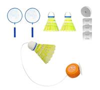 Rebound Badminton Trainer, Adjustable Shuttlecock Practice Set, Portable Agility Coordination Training Equipment, Flexible Badmintons Practice Tool for Hand-Eye Skills, Outdoor Park Backyard Use