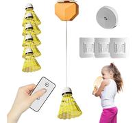 Rebound Badminton Trainer, Kit de télécommande, pratique pour un joueur, bras oscillant réglable, support de base portable, idéal pour l'entraînement des , le développement des compétences des