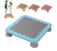 Rebounder Board Trampoline with Non-Slip Base, 25 inch Square Leaps and Rebounds Sensory Trampoline, Mini Trampolines Bounce Board Jumping for Kids Indoor Outdoor,Max Loaded 180 lbs