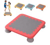 Rebounder Board Trampoline with Non-Slip Base, 25 inch Square Leaps and Rebounds Sensory Trampoline, Mini Trampolines Bounce Board Jumping for Kids Indoor Outdoor,Max Loaded 180 lbs