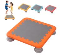Rebounder Board Trampoline with Non-Slip Base, 25 inch Square Leaps and Rebounds Sensory Trampoline, Mini Trampolines Bounce Board Jumping for Kids Indoor Outdoor,Max Loaded 180 lbs