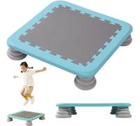 Rebounder Bouncing Board, 25 inch Indoor Trampoline, Sensory Balance and Bounce Toy for Indoor and Outdoor Kids Toys, Non-Slip Base, Max Loaded 154 Lbs(Blue)