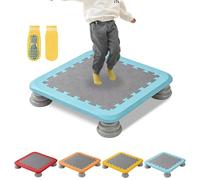 Rebounder Bouncing Board, Mini Sensory Trampoline Bounce Board with Non-Slip Base, Special Supplies Square Trampoline Indoor Outdoor Play Equipment, Rebound Boards Jump Gift for 3-12 Boy & Girl (A3)