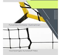 Rebounder football HOMCOM but de soccer 184x63x123cm entraînement sport multi-activité noir jaune