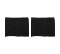 Rebower 10 x 9cm Manchettes Élastiques Bords Côtelés Tissu Coton Bande Élastique Tissu Côtelé Manchettes, [pour Couture, DIY Artisanat] - Noir/ 2pcs