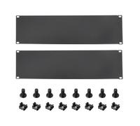 Rebower 2 Panneaux Vides 3U Kit De Panneau De Remplissage Noir | Pour Rack Métallique Avec Vis Et Écrous Pour Armoire Réseau 19 Pouces, Accessoires Câble
