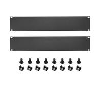 Rebower 2 Panneaux Vierges 2U Kit De Panneaux De Remplissage Noir | Métalliques Pour Rack 19 Pouces Avec Vis Et Écrous Pour Armoire Réseau Et Serveur, Accessoires Câble