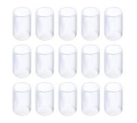 Rebower 20 Pcs Protège-Filet Fileté Couverture Bouchon en Caoutchouc, [pour Vis, Boulon, Bouchon de Tige] - 3/8"(9.5mm) ID/Transparent