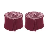 Rebower 3.5cm x 80m Manchettes Élastiques Couture Tissu Côtelé en Coton Manches Ceinture Bord Côtelé, [pour Tissu, DIY Artisanat] - Bordeaux/ 2pcs