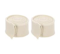 Rebower 3.5cm x 80m Manchettes Élastiques Couture Tissu Coton Côtes Manches Ceinture Bord Côtelé, [pour Tissu, DIY Artisanat] - Abricot/ 2pcs