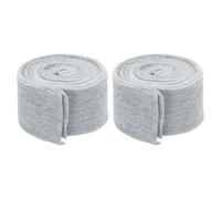 Rebower 3.5cm x 80m Poignets élastiques Couture Tissu Côtelé en Coton Manches Ceinture Bord Côtelé, [pour Tissu, DIY Artisanat] - Gris/ 2pcs