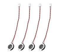 Rebower 4 Pièces 1W 8 Ohms Micro Haut-parleurs 15mm/0,6" | Aimant interne, coque plastique ronde, magnétique intégré, fil terminal 2,0mm, pour DVD EVD PC Ordinateur Portable Multimédia