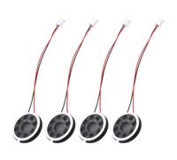 Rebower 4 Pièces Haut-Parleur 1W 8 Ohm 25mm/1 Pouce Aimant Interne | Petite taille, Coque Plastique Ronde, Fil de Borne 2,0mm, pour DVD EVD PC Portable Multimédia