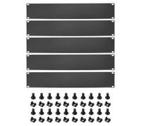 Rebower 5 Jeux De Panneaux Vides 2U Kit De Panneaux De Remplissage Noir | Métalliques Pour Rack Avec Vis Et Écrous Pour Armoire De Serveur Et Rack Réseau 19 Pouces, Accessoires Câble
