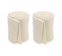 Rebower 7cm x 80m Manches Élastiques Coudre Tissu Côtelé en Coton Tissu Maille, [pour Tissu, DIY Artisanat] - Abricot/ 2pcs
