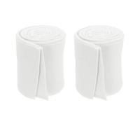 Rebower 7cm x 80m Manchettes élastiques Couture de Manches en Coton côtelé tricoté, Ourlet côtelé, [pour Tissu] - Beige/ 2pcs