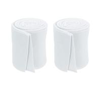 Rebower 7cm x 80m Manchettes Élastiques Couture Tissu Côtelé en Coton, [pour Tissu, DIY Artisanat] - Blanc/ 2pcs