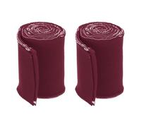 Rebower 7cm x 80m Poignets Élastiques Couture Tissu Coton Côtelé Manches Ceinture Bord Côtelé, [pour Tissu, DIY Artisanat] - Rouge Bordeau/ 2pcs