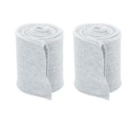Rebower 7cm x 80m Poignets élastiques Couture Tissu Coton Côtes Manches Ceinture Garniture Côtes, [pour Tissu, DIY Artisanat] - Gris Clair/ 2pcs