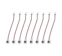 Rebower 8 Pièces Haut-parleurs 1W 8 Ohms 10mm/0,4 Pouce 2,0mm | Micro intégré magnétique, aimant interne, coque plastique ronde, fil terminal, pour DVD EVD PC ordinateur portable multimédia