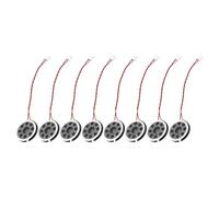 Rebower 8 Pièces Micro Haut-parleurs 1W 8 Ohms 26mm/1,02 Pouces | Aimant interne, coque en plastique ronde, fil de borne 2,0mm, pour DVD EVD PC ordinateur portable multimédia