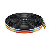 Rebower Câble Ruban Plat Idc Couleur Arc-En-Ciel à 10 Broches [pour Connecteurs à Espacement de 1,27 mm / 0,05 Pouce] - 10 m / 32,8 Pied
