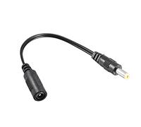 Rebower DC Alimentation Câble Pointe Adaptateur Convertisseur Fil [pour Moniteur TV LED Bande Lumière] - Femelle 5.5x2.1mm à Mâle 4x1.7mm/15cm/Noir