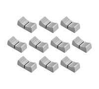 Rebower Droit Coulissant Potentiomètre Remplacement Plat Pousse Bouton, [pour Broadcast, Enregistreur, Guitare] - 4x1.2mm /Gris /10 pcs