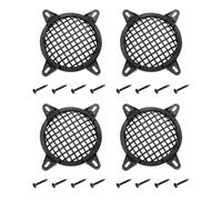 Rebower Grille de Haut-Parleur 2 pièces, Grille hexagonale | cadre en caoutchouc, conception universelle, vis de montage, pour caisson de basses home cinéma et audio auto