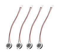 Rebower Haut-Parleur 8 pièces 1W 8 Ohm 13mm/0.5 Pouce Plastique Rond | Aimant intégré, Micro, Petit, Fil terminal 2.0mm, pour DVD EVD PC ordinateur portable multimédia