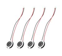 Rebower Haut-parleurs 4 Pièces 16mm 1W 8 Ohms Coque Plastique Ronde | Aimant interne, micro intégré, fil terminal 1,25mm, 0,63 pouce, pour DVD, EVD, PC, ordinateur portable, multimédia