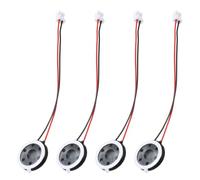 Rebower Haut-parleurs 8 Pièces 1W 8 Ohms 18mm/0,7" à Aimant Interne | Coque en plastique ronde, fil terminal 2,0 mm, pour DVD EVD PC ordinateur portable multimédia