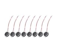 Rebower Haut-parleurs 8 pièces 1W 8 Ohms 25mm 2,0mm | Micro magnétique intégré, coque plastique ronde, aimant interne, fil 2,0mm, pour DVD EVD et ordinateur portable multimédia