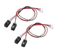 Rebower Lot de 2 capteurs de faisceau infrarouge, LED de 5 mm, capteur de | Module de comptage photoélectrique divisé 4,5-5,5 VDC 100 mA 30 cm de long avec borne XH2,54 pour appliquer le relais