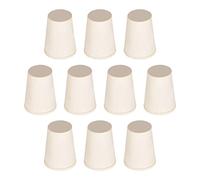 Rebower Lot de 20 bouchons en silicone percés en caoutchouc solide pour orifices en verre, bouche de tuyauterie - 11-15 mm - Beige
