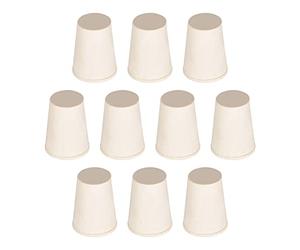 Rebower Lot de 20 bouchons en silicone percés en caoutchouc solide pour orifices en verre, bouche de tuyauterie - 11-15 mm - Beige