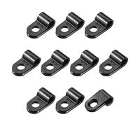 Rebower Lot de 30 serre-câbles de type R - En nylon - 0,5 cm - Noir