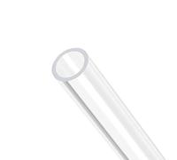 Rebower Lot de 4 tubes ronds rigides en acrylique transparent pour aquarium, travaux manuels, tube d'éclairage. 1,6 x 0,9 cm/30,5 cm