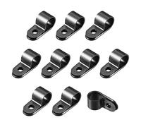 Rebower Lot de 50 serre-câbles de type R - En nylon - 1,3 cm - Noir