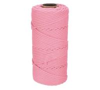 Rebower Macrame Cord 4mm x 100 M, Coton Naturel Macrame Rope Fil Macrame Torsade [pour Plant Hangers Wall Hanging Crafts Knitting] - Dark Pink