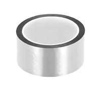 Rebower Métallisé Polyester Film Ruban Décoratif Ruban Adhésif Miroir Ruban, [pour Moulage Garniture DIY Graphique Art Fournitures] - 1.57 pouce x 55 Yards/Argent Ton /1 pcs