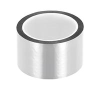 Rebower Métallisé Polyester Film Ruban Décoratif Ruban Adhésif Miroir Ruban, [pour Moulage Garniture DIY Graphique Art Fournitures] - 1.97 pouce x 55 Yards/Argent Ton /1 pcs