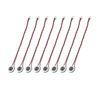 Rebower Micro Haut-Parleur 8 Pièces 1W 8 Ohms 10mm/0,4 Pouce | Aimant Interne, Coque Plastique Ronde, Magnétique Intégré, Fil Terminal 1,25mm, pour DVD EVD PC Portables Multimédia