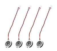 Rebower Micro Haut-parleurs 4Pièces 1W 8 Ohm 16mm/0,63" | Aimant Interne, Coque Plastique Ronde, Fil de Borne 2,0mm, pour DVD EVD PC Ordinateur Portable Multimédia